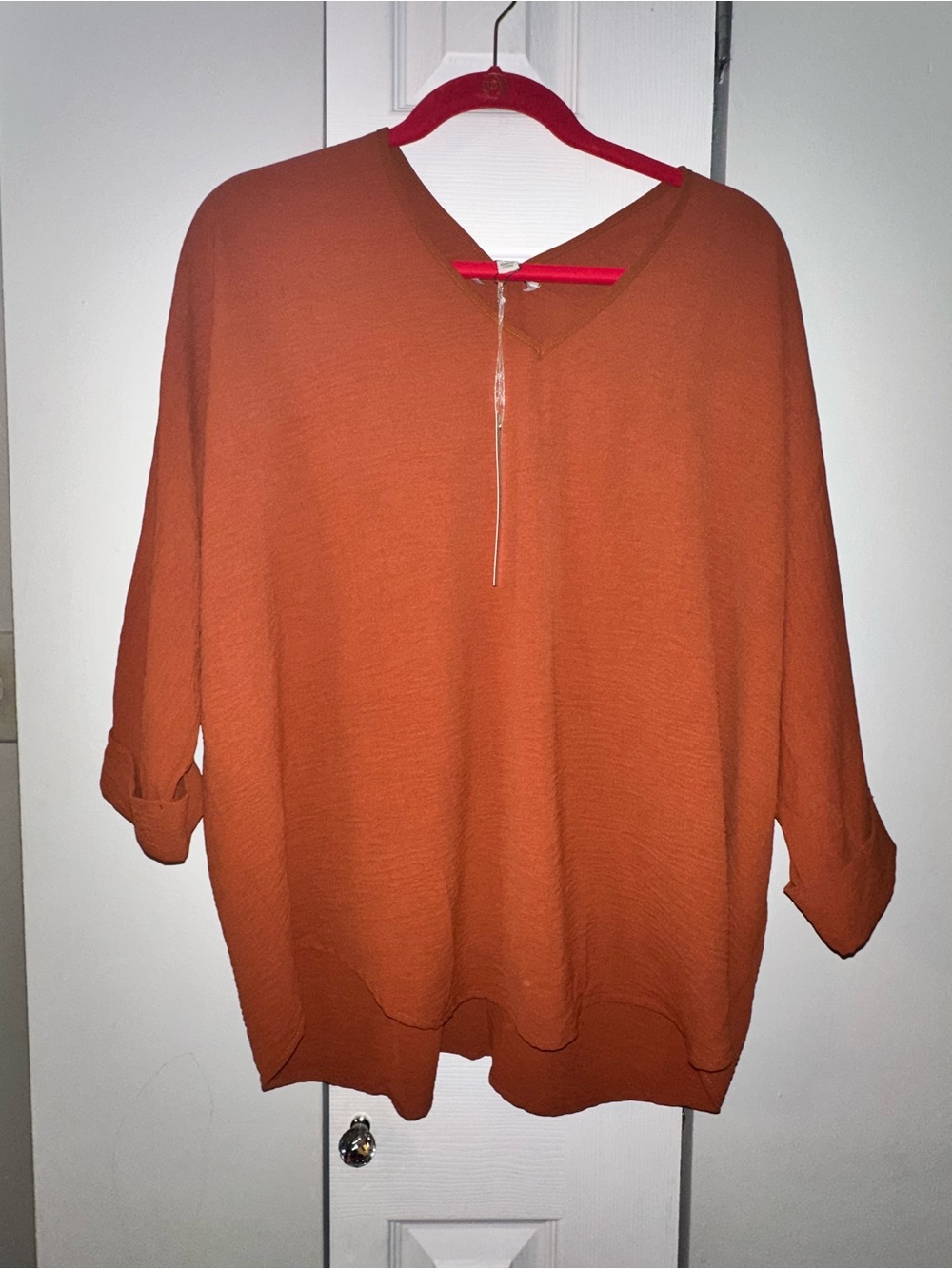 She + Sky Rust Orange Top